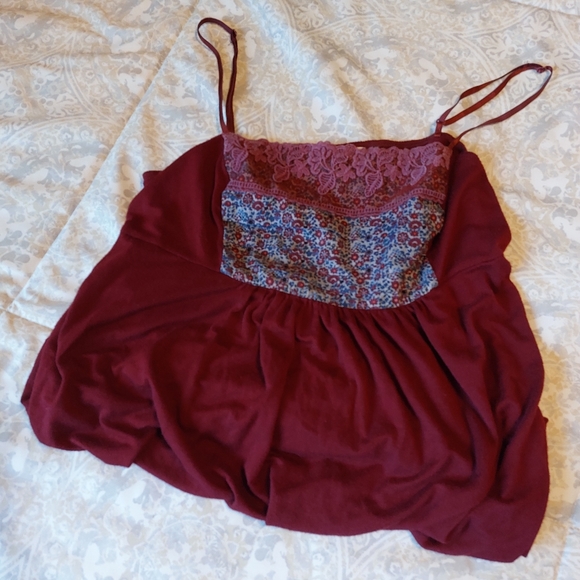 Womens Top, Large, Tank/Undershirt- Wine and Blue - Picture 7 of 11